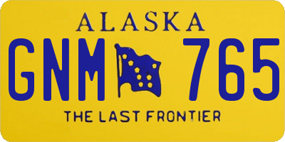 AK license plate GNM765