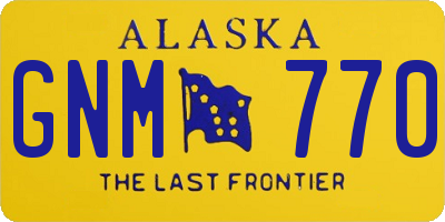 AK license plate GNM770