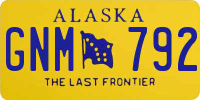 AK license plate GNM792