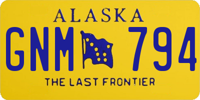 AK license plate GNM794