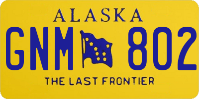 AK license plate GNM802