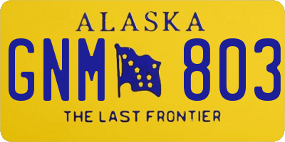 AK license plate GNM803