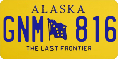 AK license plate GNM816