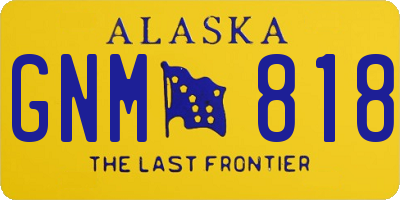 AK license plate GNM818