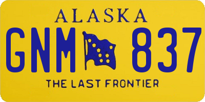 AK license plate GNM837