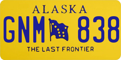 AK license plate GNM838