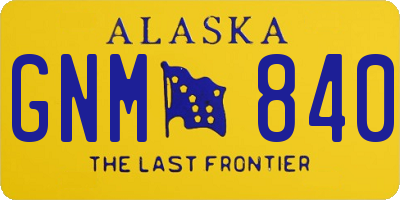 AK license plate GNM840