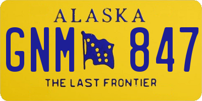 AK license plate GNM847