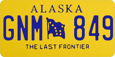 AK license plate GNM849