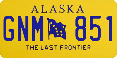 AK license plate GNM851