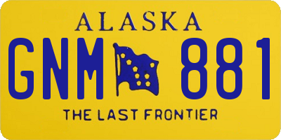 AK license plate GNM881