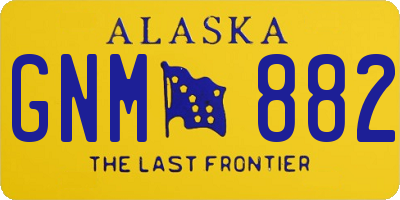 AK license plate GNM882