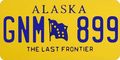 AK license plate GNM899