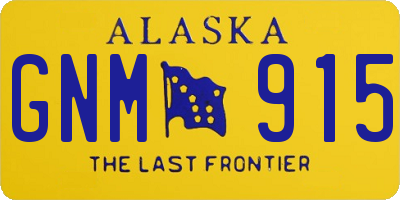 AK license plate GNM915