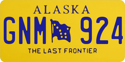 AK license plate GNM924