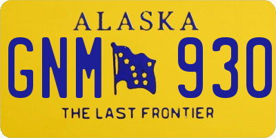 AK license plate GNM930