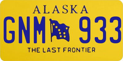 AK license plate GNM933
