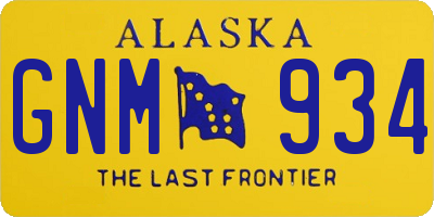AK license plate GNM934