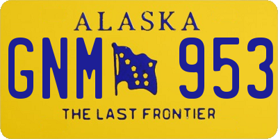 AK license plate GNM953