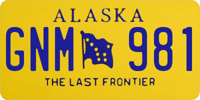 AK license plate GNM981