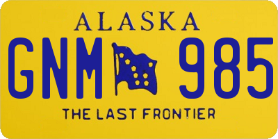 AK license plate GNM985