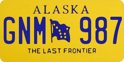 AK license plate GNM987