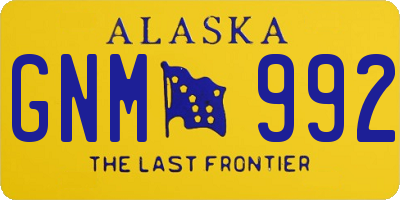 AK license plate GNM992