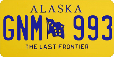 AK license plate GNM993