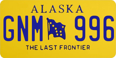 AK license plate GNM996