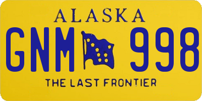 AK license plate GNM998