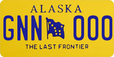 AK license plate GNN000