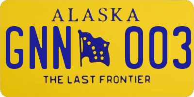 AK license plate GNN003