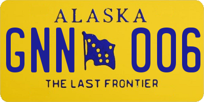 AK license plate GNN006