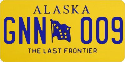 AK license plate GNN009