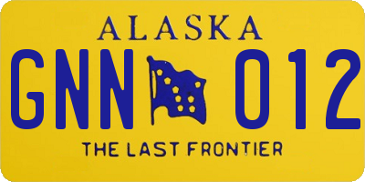 AK license plate GNN012