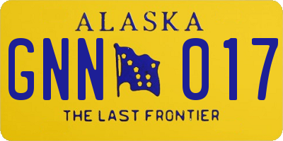 AK license plate GNN017