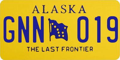 AK license plate GNN019