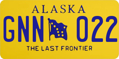 AK license plate GNN022