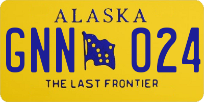 AK license plate GNN024