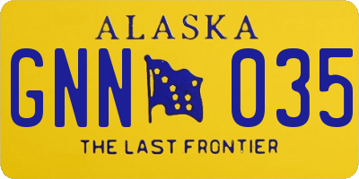 AK license plate GNN035