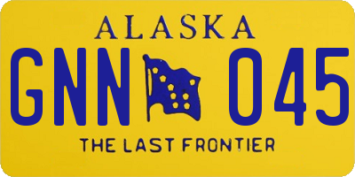 AK license plate GNN045