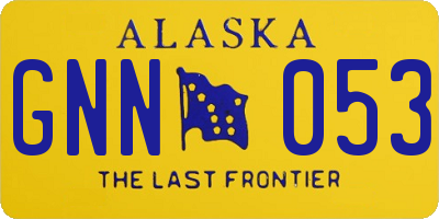 AK license plate GNN053