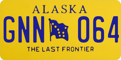 AK license plate GNN064