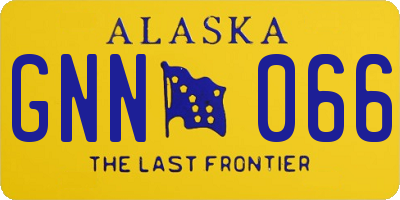 AK license plate GNN066