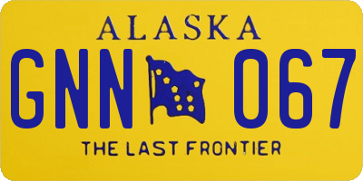 AK license plate GNN067