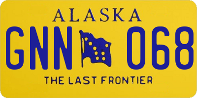 AK license plate GNN068