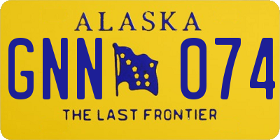 AK license plate GNN074