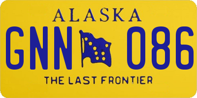 AK license plate GNN086