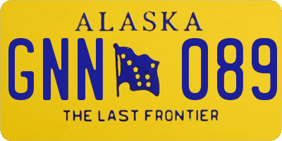 AK license plate GNN089