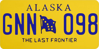 AK license plate GNN098